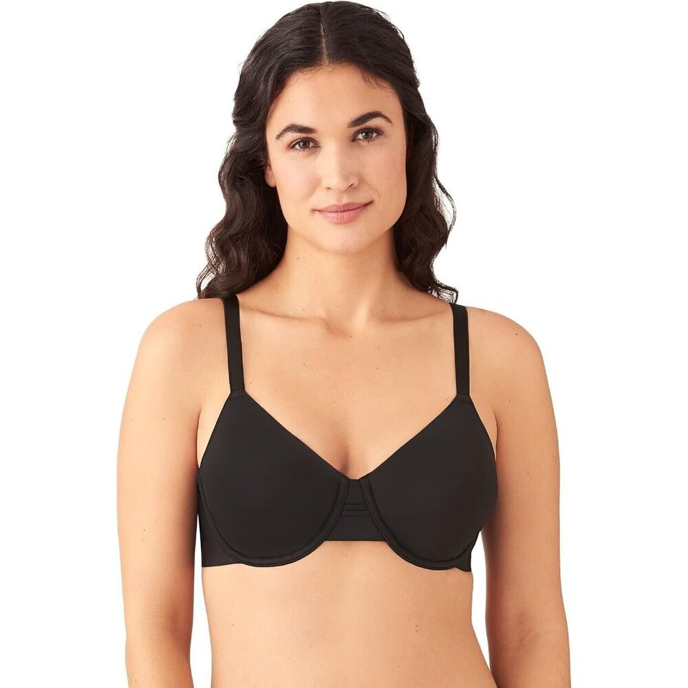 Wacoal Women's At Ease Full Figure Underwire Bra 38D Black NEW WITH TAGS